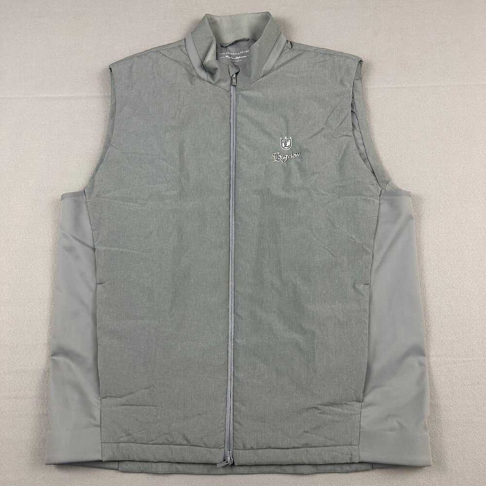 Holderness & Bourne Vest Men Extra Large Grey Dry Luxe Performance Tailored Golf